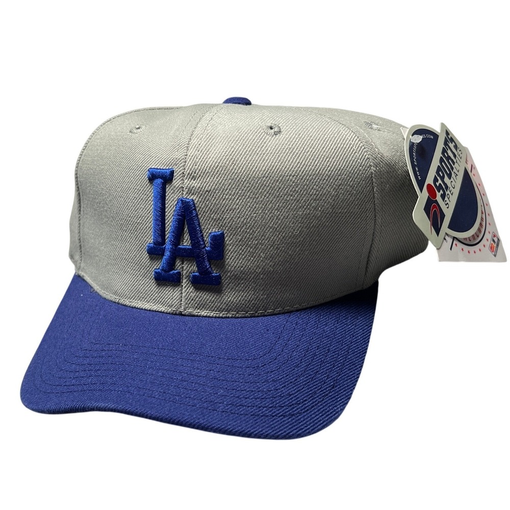 LA Dodgers Hat Men OSFA Grey Blue MLB National League Logo Sports Specialties